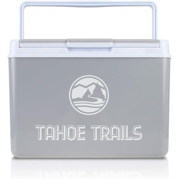 24Quart Ice Cooler Chest with Strong Handle for Camping, Gray - Picture 1 of 6